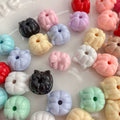 Perles de potiron acrylique couleur solide