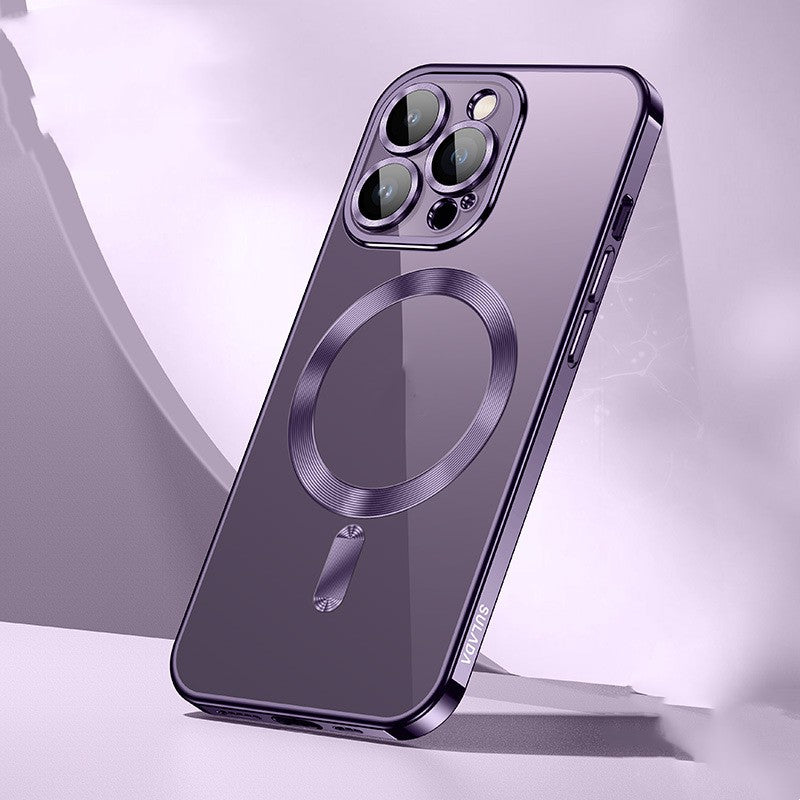 Manche de protection par électroplaquage magnétique transparent