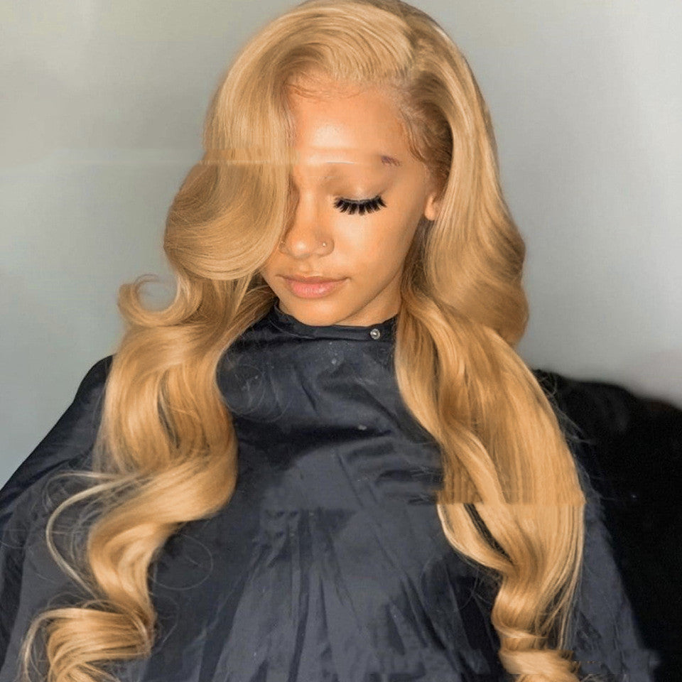 Moyenne Blonde mixte Long cheveux bouclés Fil haute température