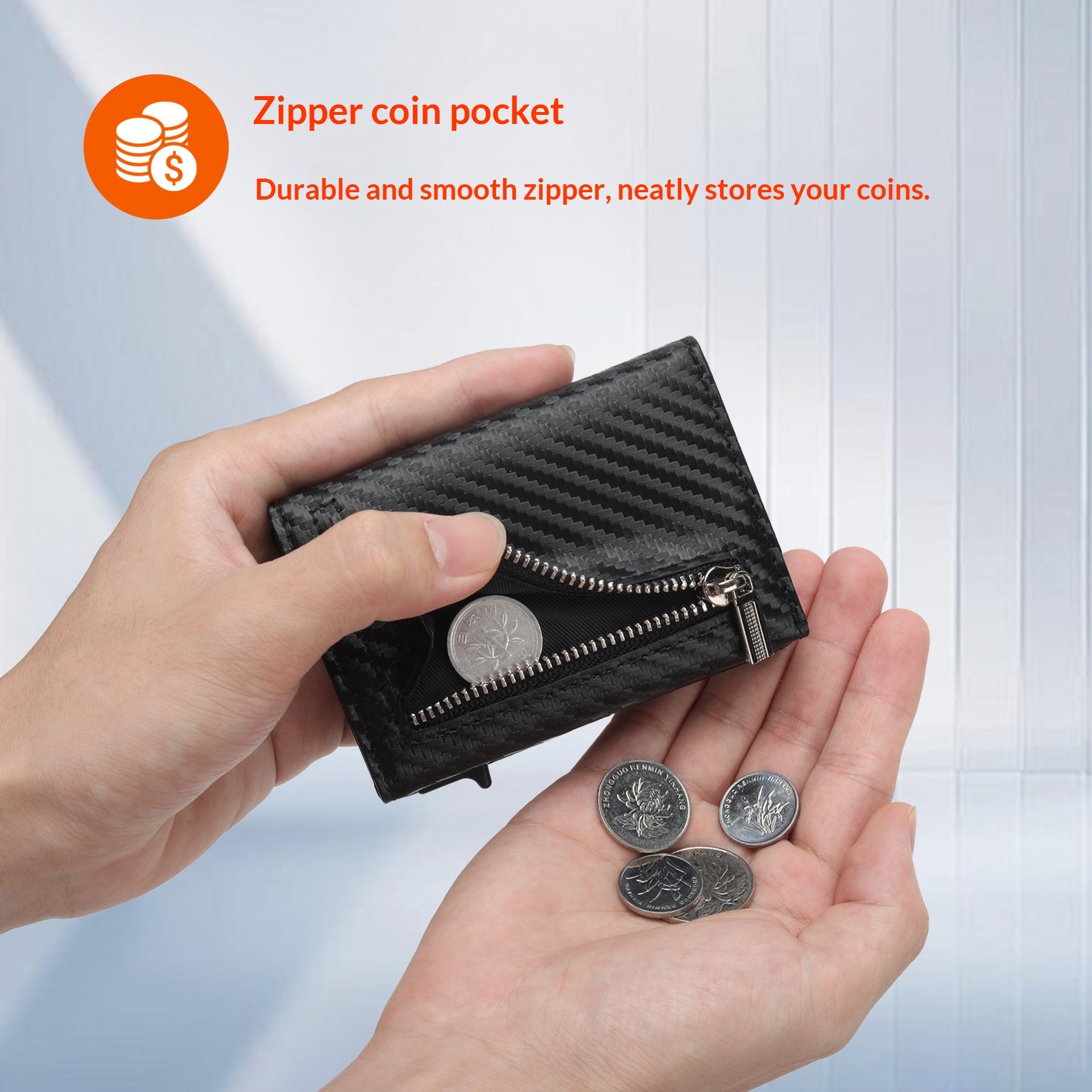 Portefeuille en cuir multifonction triple pour les hommes avec fentes de carte