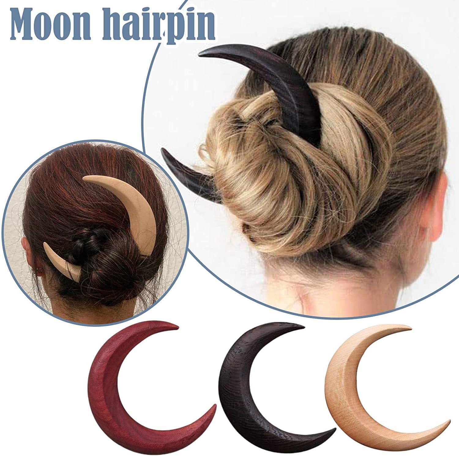Barrettes à épingle à cheveux en forme de croissant