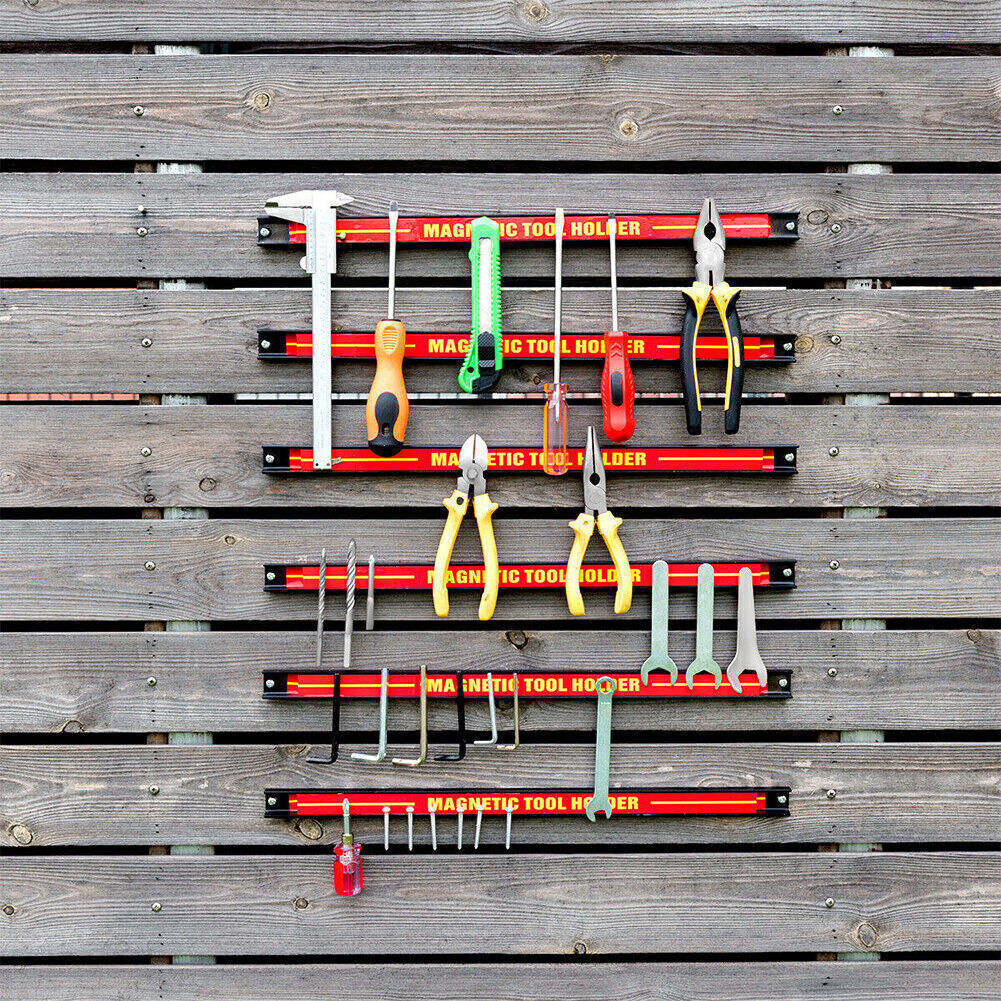 6x18 Barre magnétique de stockage porte-outils lourds Rack Garage Wall Holder Bandes