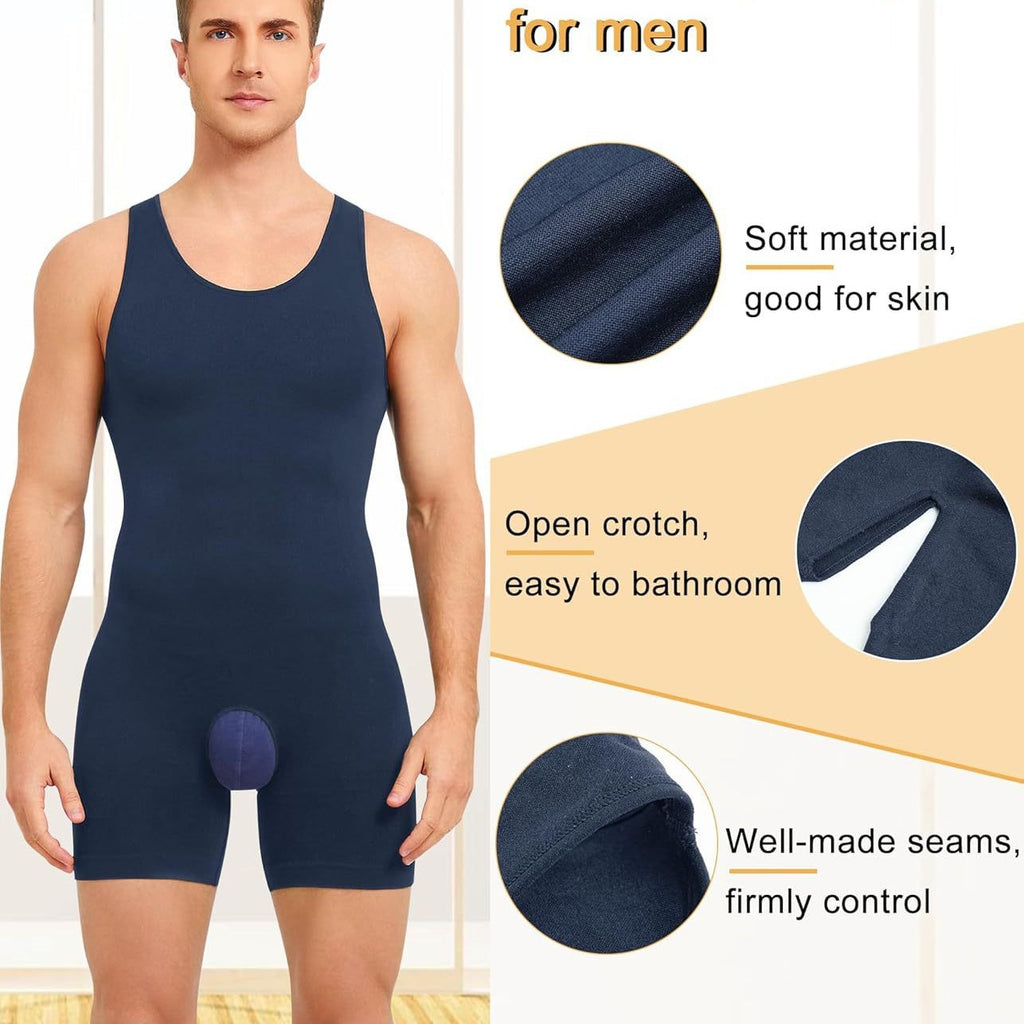 Corsets en forme de corps pour hommes Crotch Hollow-out Cinched Belly Contract Inner Wear Base Bod