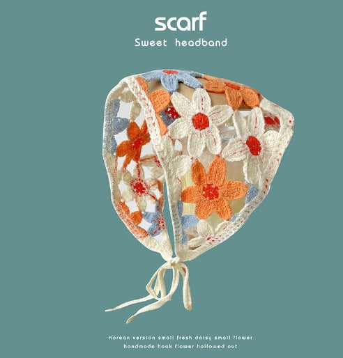 Tête tricotée à la main de même style Triangular Binder Headscarf Femme Sweet