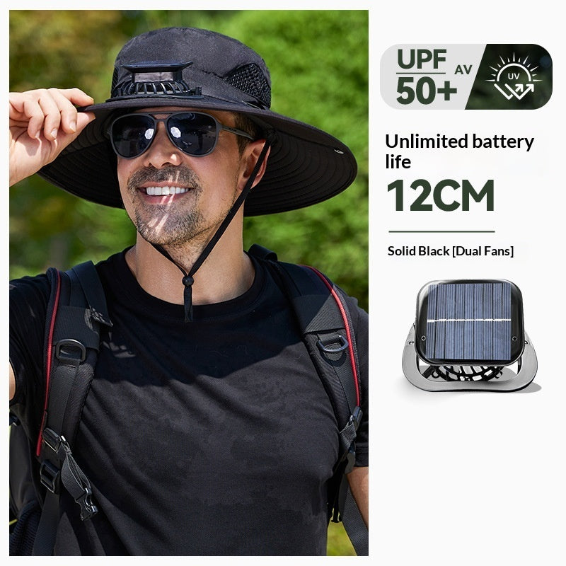 Chapeau d'éventail de pulvérisation Cooling Sunshade Chapeau Fisherman