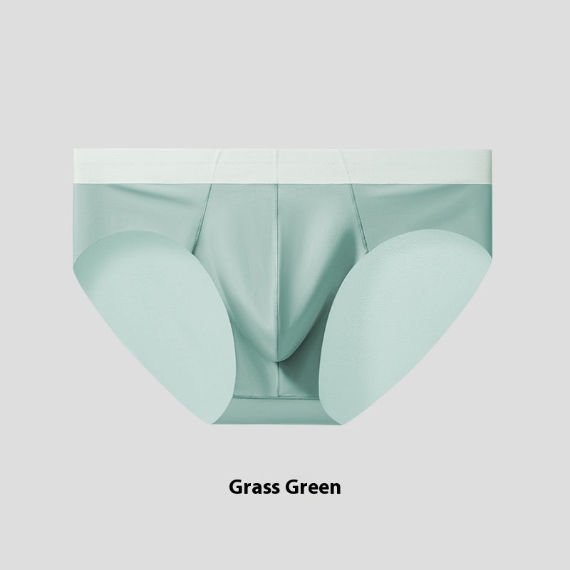 L'été Ice Silk Sous-vêtements pour hommes Nylon Une couche Crotch Respirant Mince