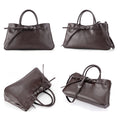 Sac en cuir tanné végétal de première couche de style coréen Minimalist Commuter Sac à main