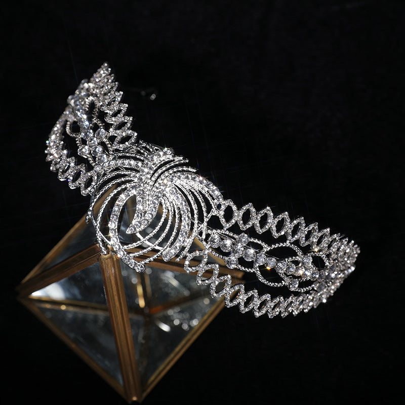 Vêtements de luxe de la Couronne de Strass Coiffure de mariée Baroque Bandeau Accessoires capillaires