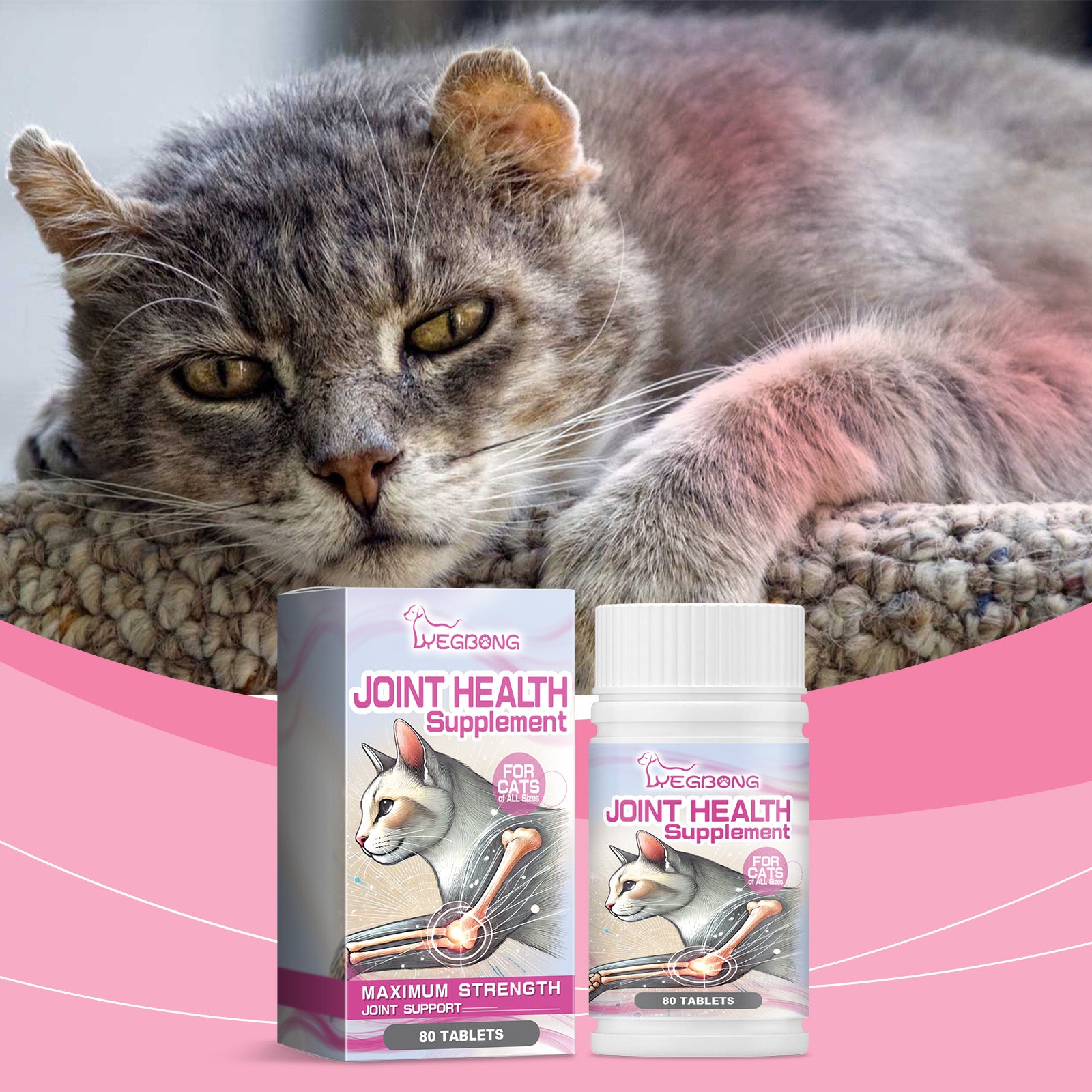 Comprimés conjoints de soutien sanitaire pour chats