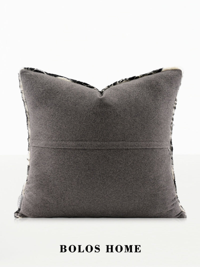 Troisième espace Luxueux Villa Clubhouse Salon Canapé Coussin Couverture avec la fourrure de lapin doux