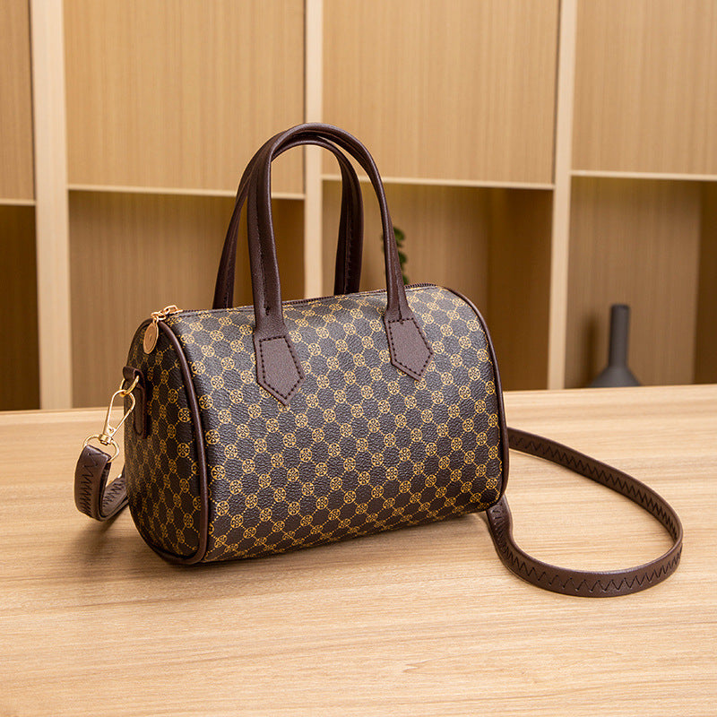 Sac à main imprimé retro couleur-bloc pour femmes