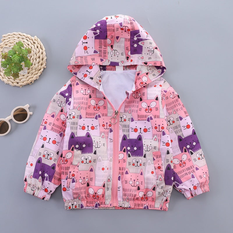 Veste de dessin animé imprimée pour filles