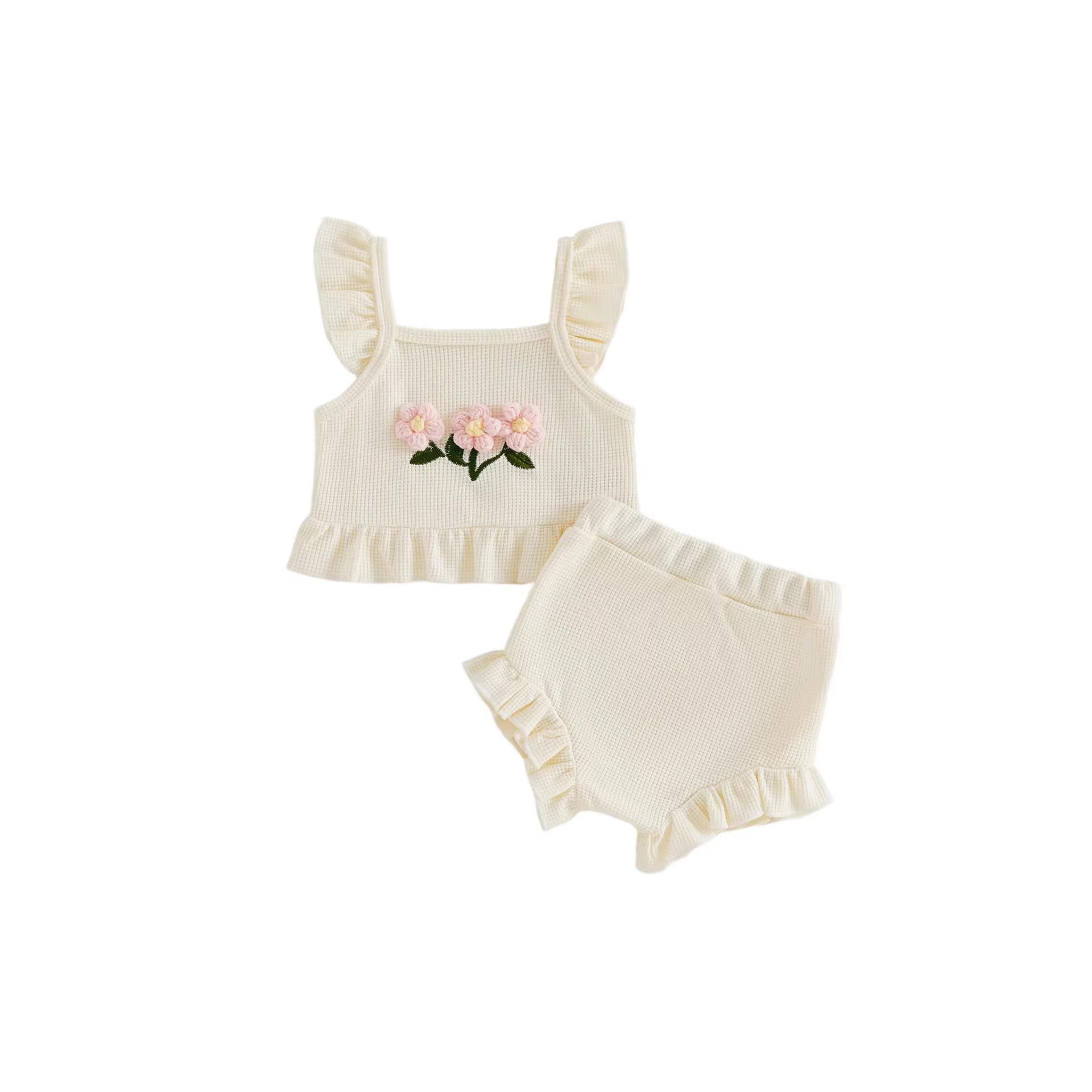 Ensemble de top et pantalons en trois dimensions