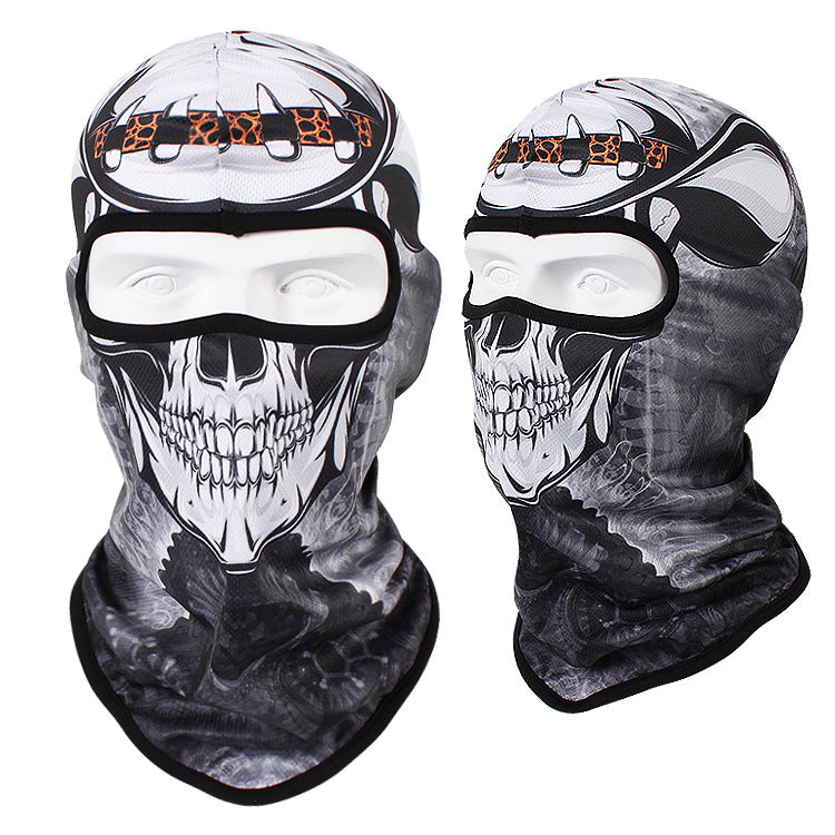 Masque de crâne respirant de moto à tête sèche rapide écran solaire
