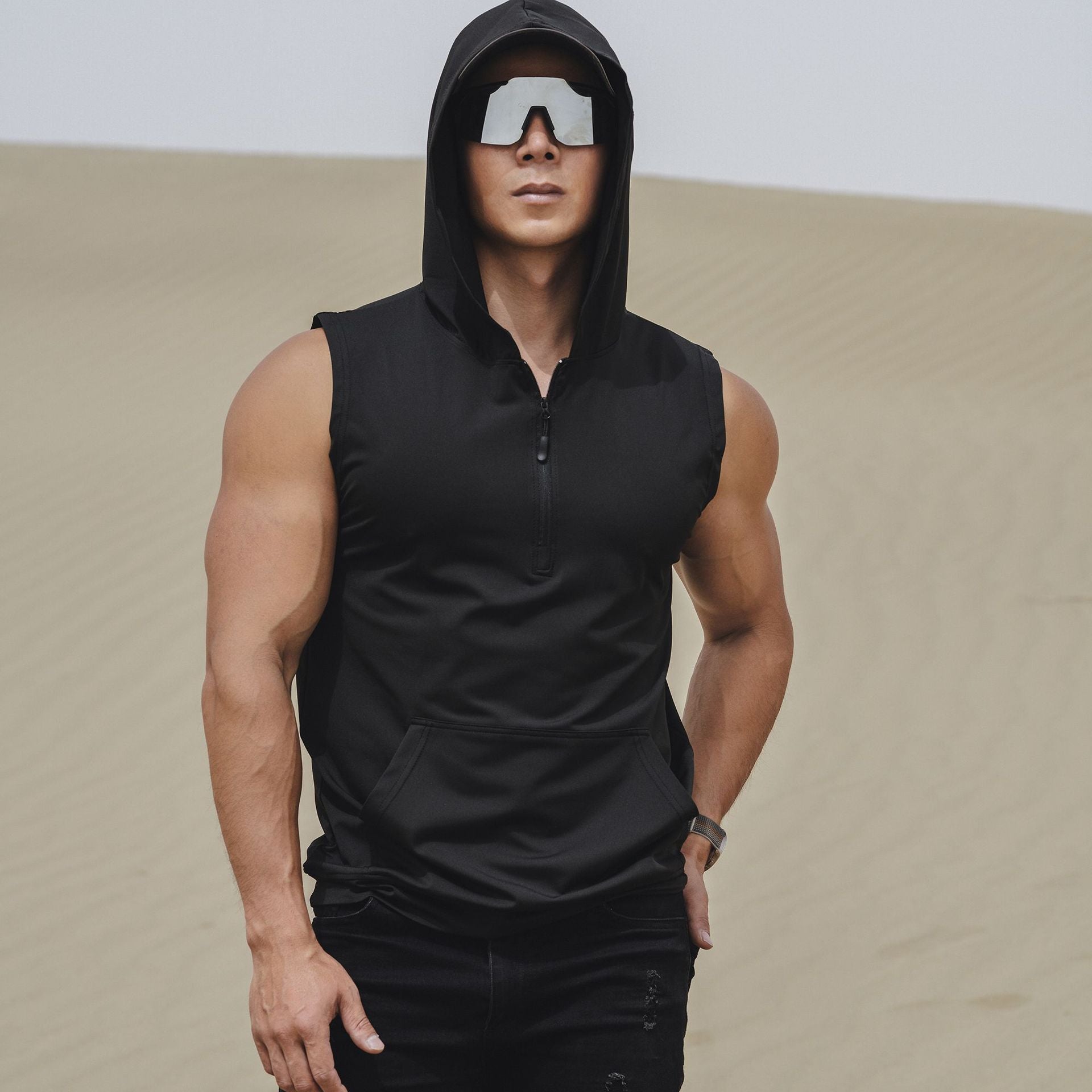 Hommes Sporty Casual Zip-Up Hoodie