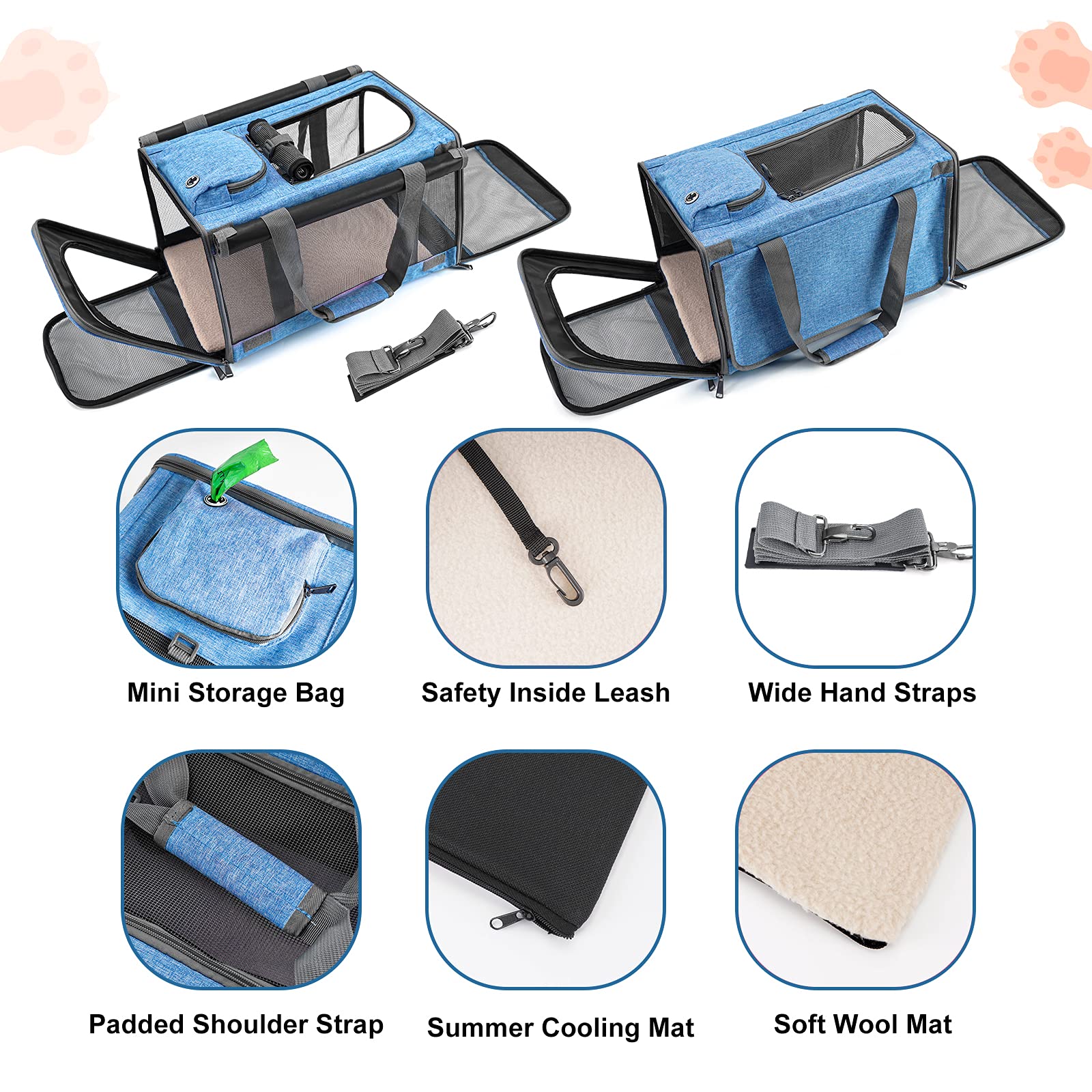 Transporteur pour chats grands et moyens