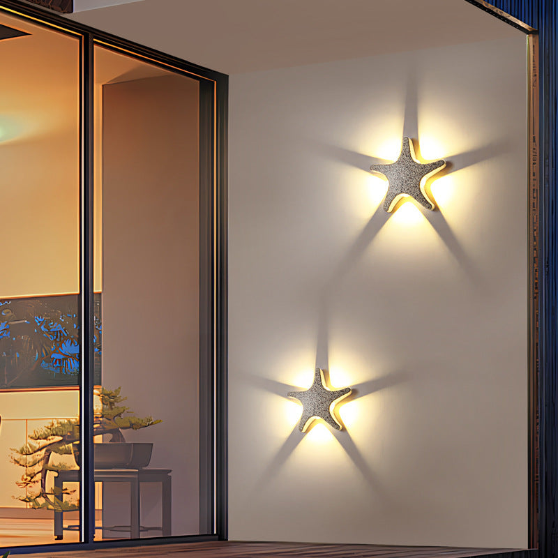 Outdoor Waterproof Starfish Made Corridor Aisle Chambre Fond Mur Décoration Mur La