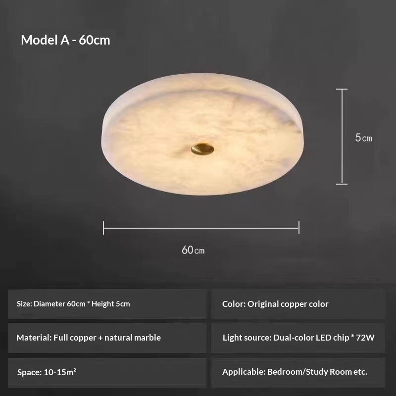 Lampe de plafond ronde de style simple pour les chambres à coucher