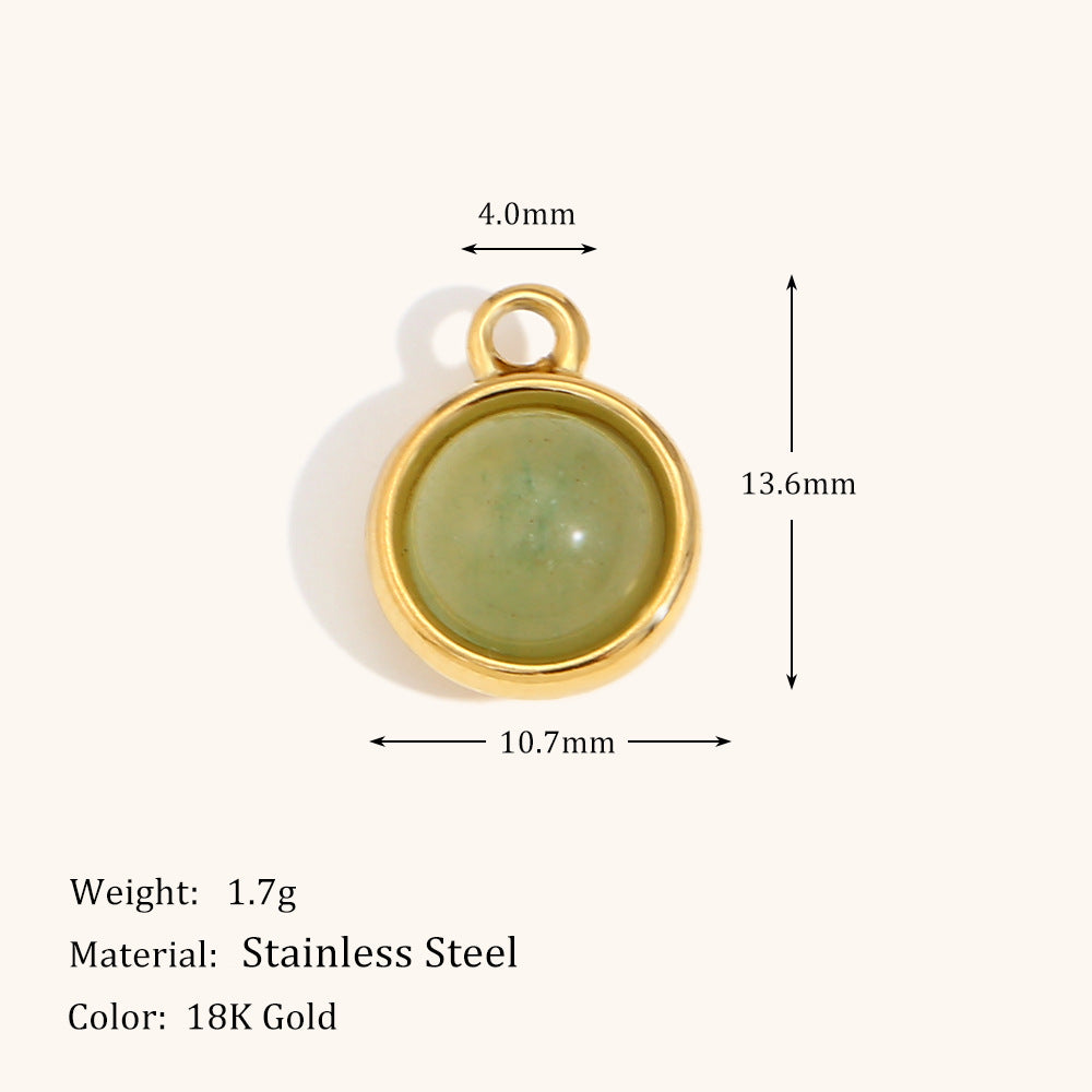 Accessoire de bijoux créatif Pendentif en acier inoxydable avec plaqué or 14K