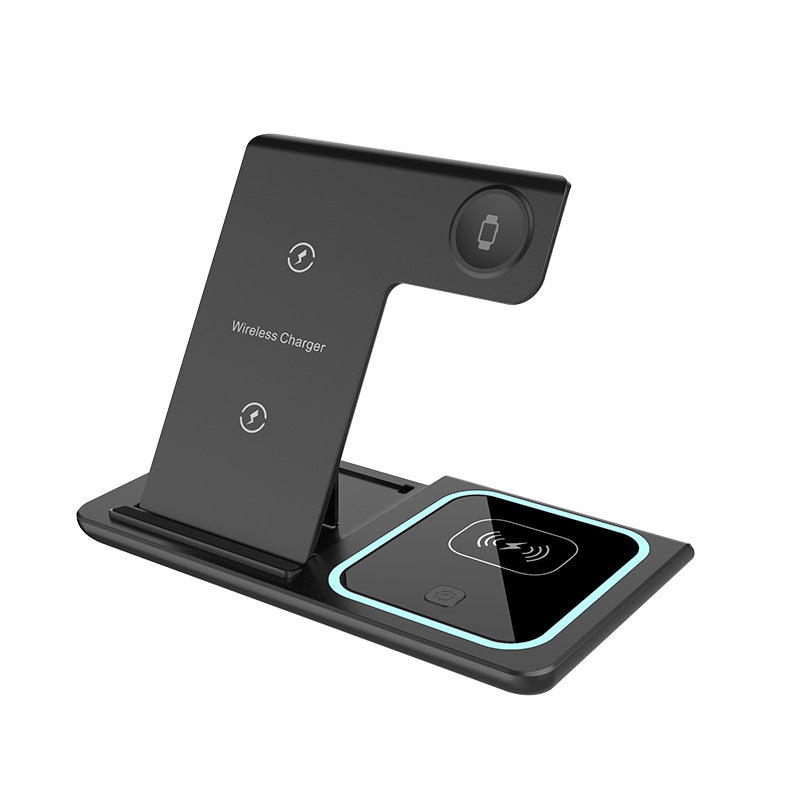 Chargeur de bobine double pliable sans fil trois en un