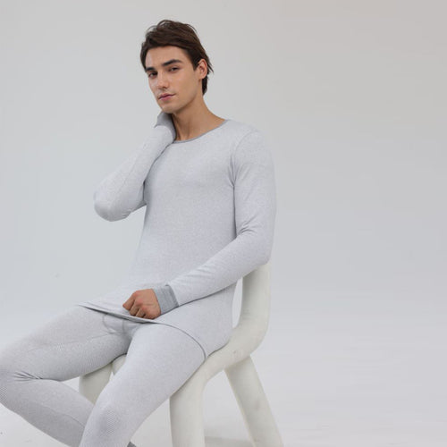 1 Ensemble Hommes Thermique Sous-vêtements ensemble Knit Slim Fit Élégant chaud hiver Base couche froid