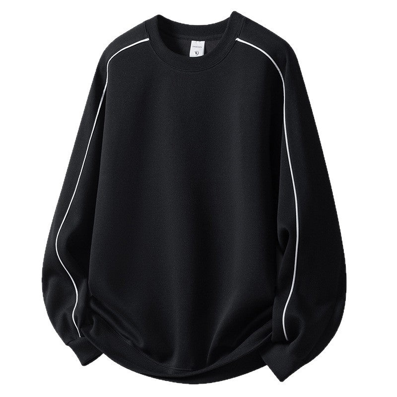 Casual Minimalist style coréen Loose-fitting Col d'équipage Top
