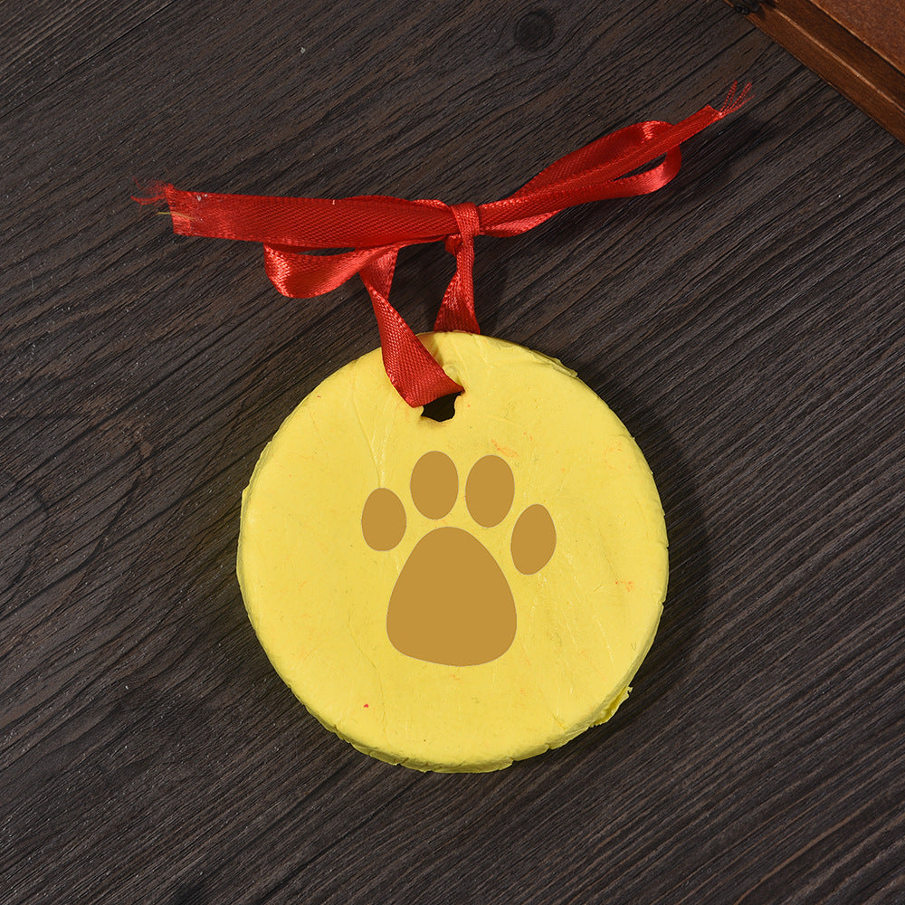 Chat de chat blanc et chien Paw bricolage encre Pad souvenir