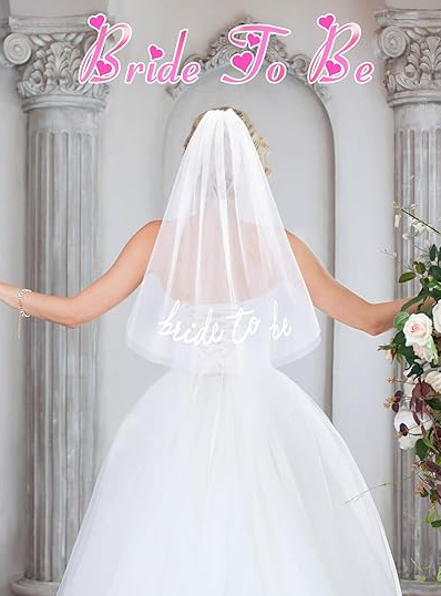 Mariée pour être brodée Veil Bachelorette Party BachParty Accessory Mariée pour être bandeau W