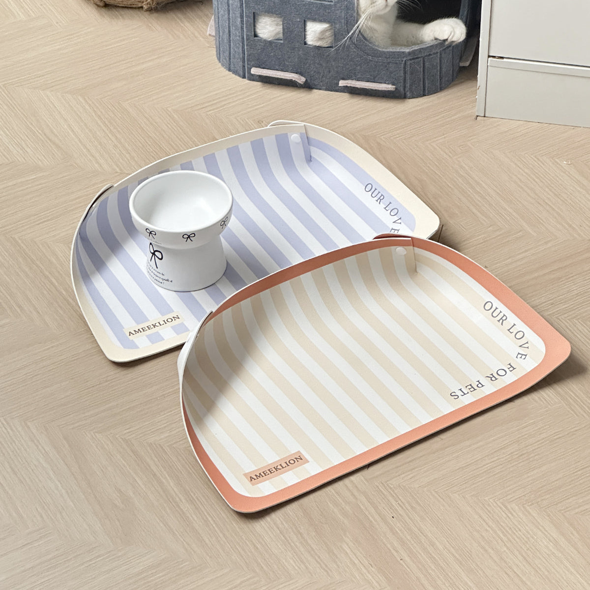 Tapis d'alimentation pour animaux de compagnie imperméable et tampon dédié résistant à l'huile