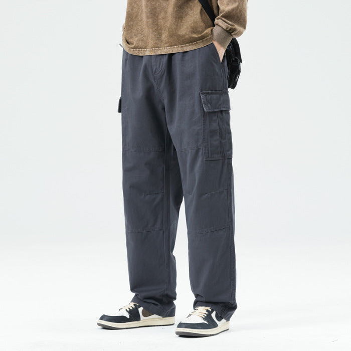 Hommes Relaxed-fit Straight-leg Pantalons Casual