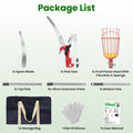 14.4FT OU 10.9FT Option 2-en-1 Picker de scie et de fruits avec Pol en acier inoxydable extensible