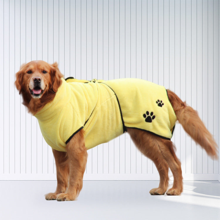 Pyjamas doux et absorbant pour animaux de compagnie brodés peignoirs Pyjamas de Corail