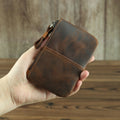 Rétro homme Crazy Horse Cuir Pièce Purse