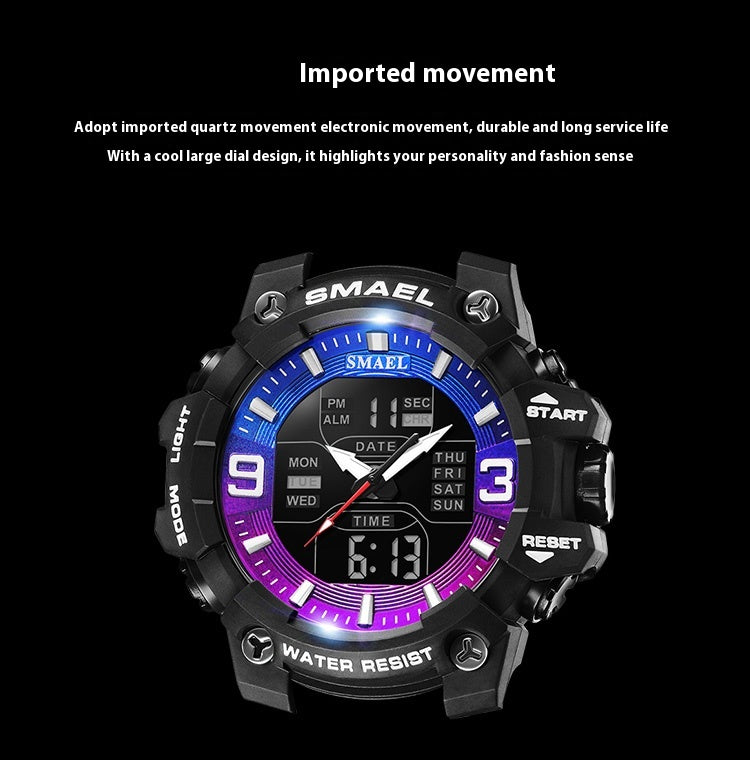 Montre électronique étanche à l'eau de sport