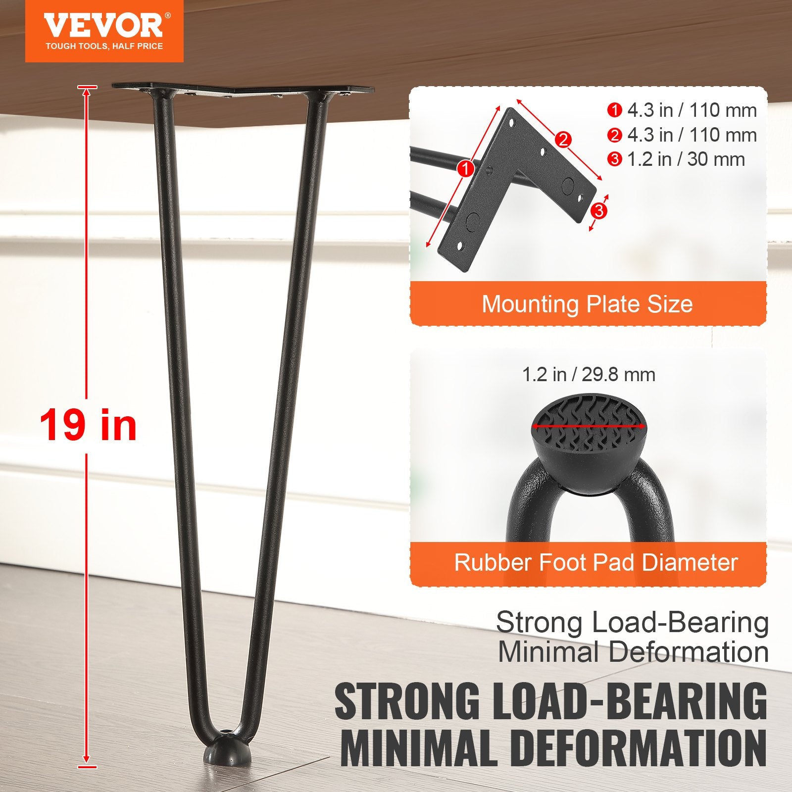Cuisses de meubles en épingle à cheveux VEVOR