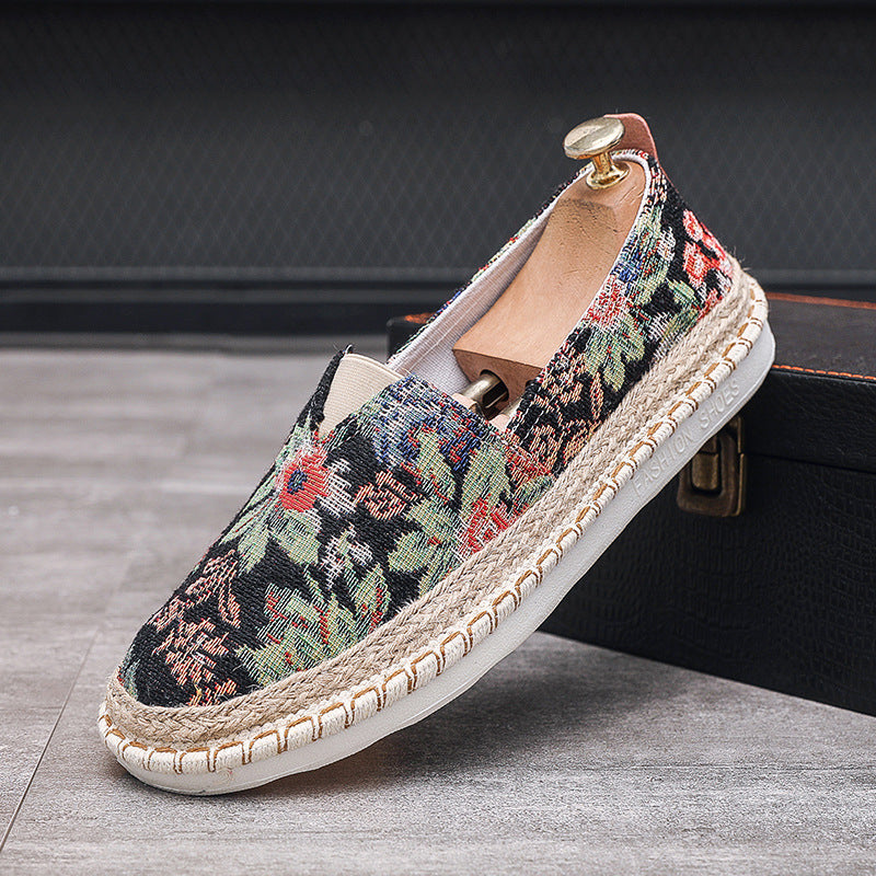 Chaussures Casual Fisherman brodées avec des motifs floraux