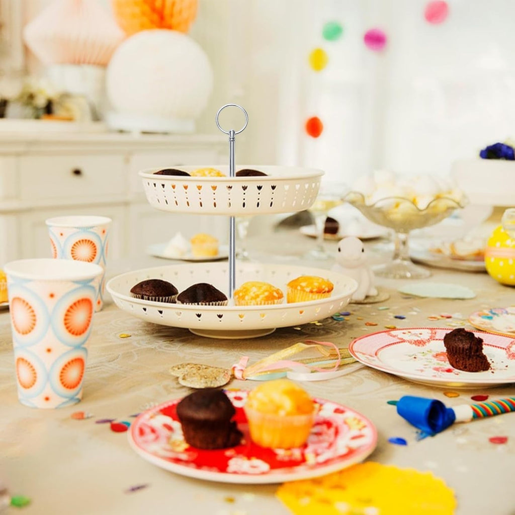 6-Piece Cake Stand et Rod Set pour les gâteaux et les pâtisseries— Décorations partielles