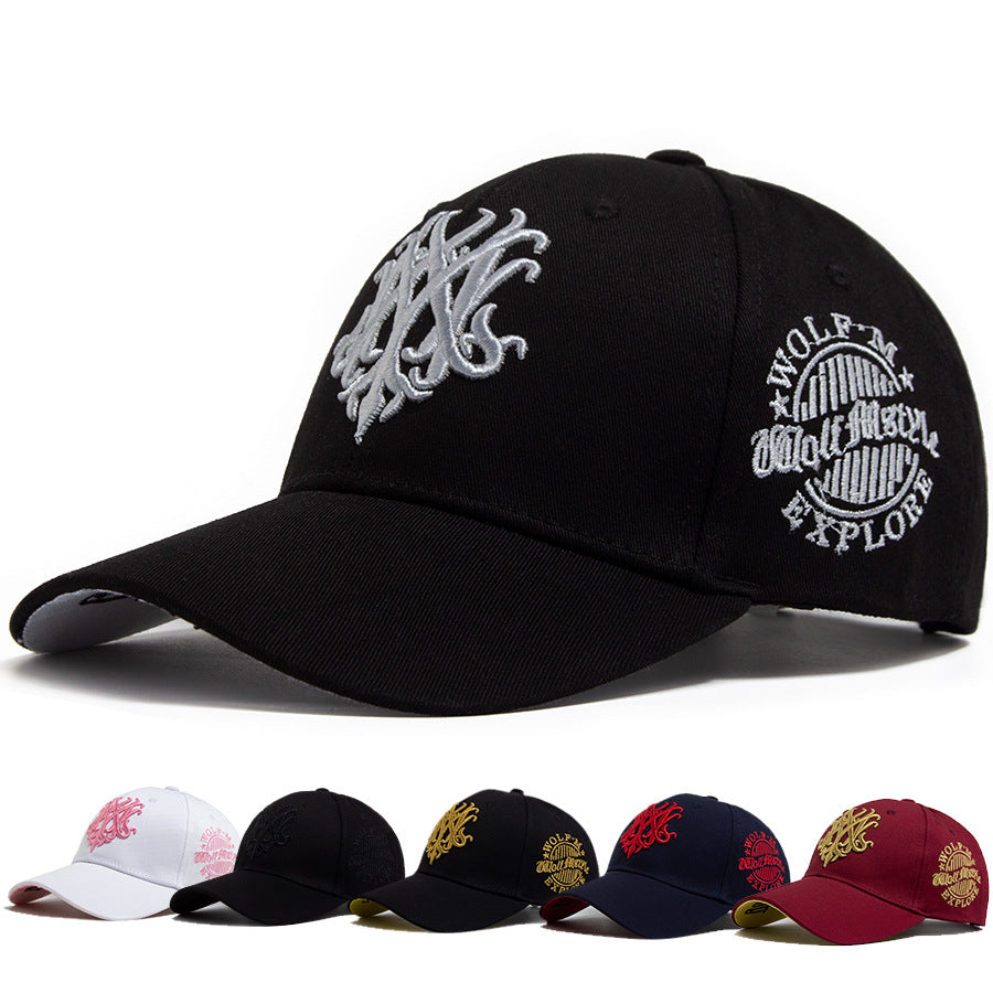 Casquette de baseball brodée 3D pour hommes Wolf Totem