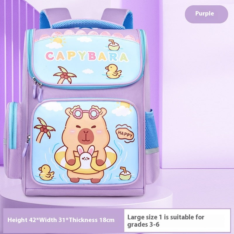 Capabala Etudiant de l'école primaire Grande capacité Mignon sac scolaire pour enfants