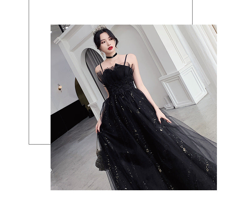 Robe de soirée noire Minorité tempéramentale Haut de gamme