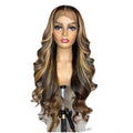 Couvercle de la dentelle avant 134 Gradient Couleur Long Curly Couvercle de la tête