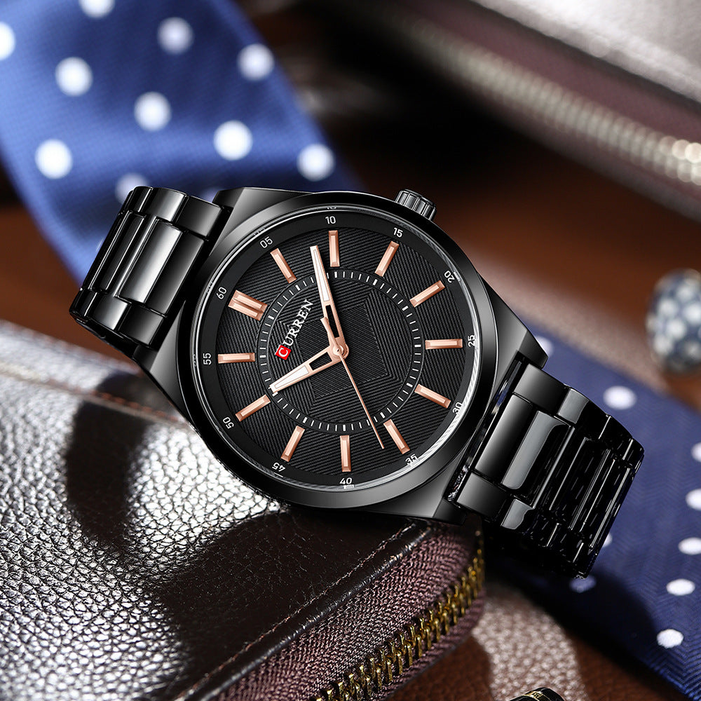 Men's Simple Business Waterproof Bar-Clasp Watch