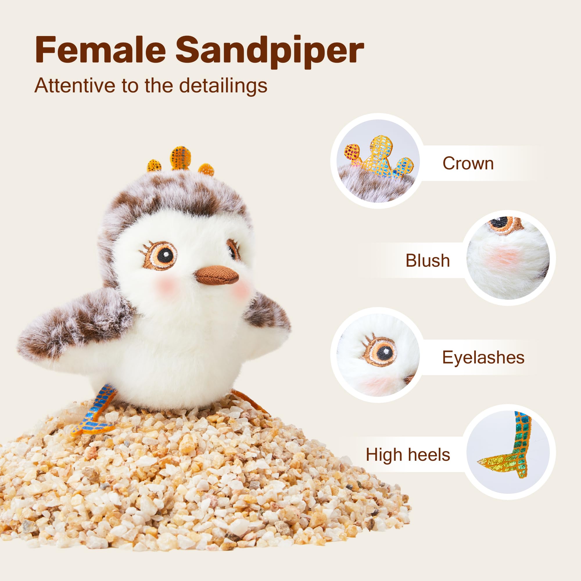 Jouets de chat enflammés Sandpiper paire-Mate oiseaux ressemblant Chirp