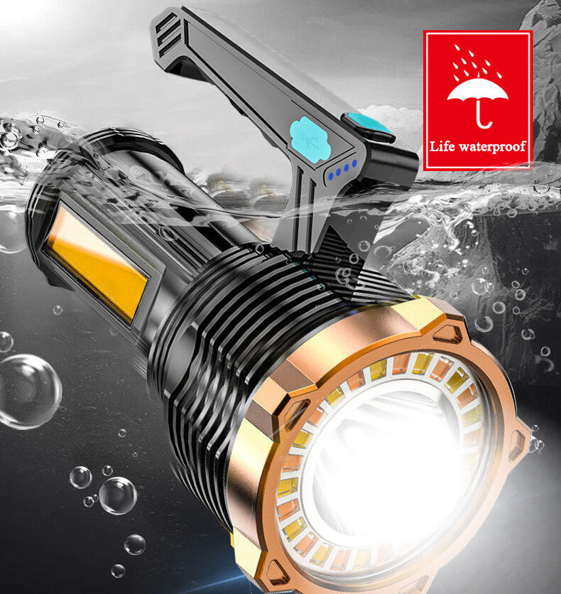 Lampe de poche Torche USB rechargeable COB Spotlight Camping Lumière de travail