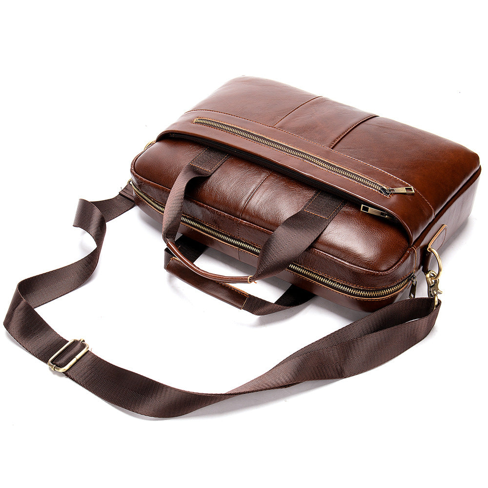 Porte-monnaie en cuir pour hommes Sac pour hommes de première couche Portable
