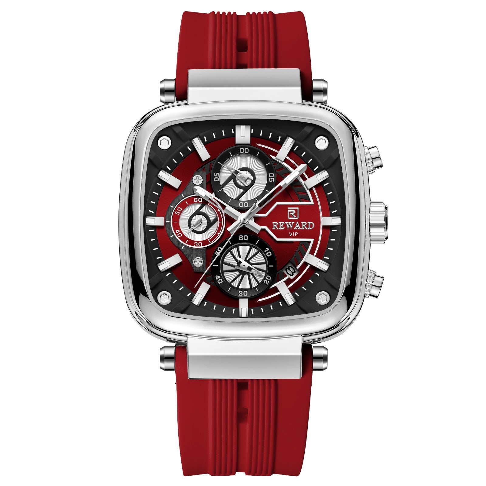 Récompense Montres Sport Quartz Homme Multi-fonctions Montre Silicone