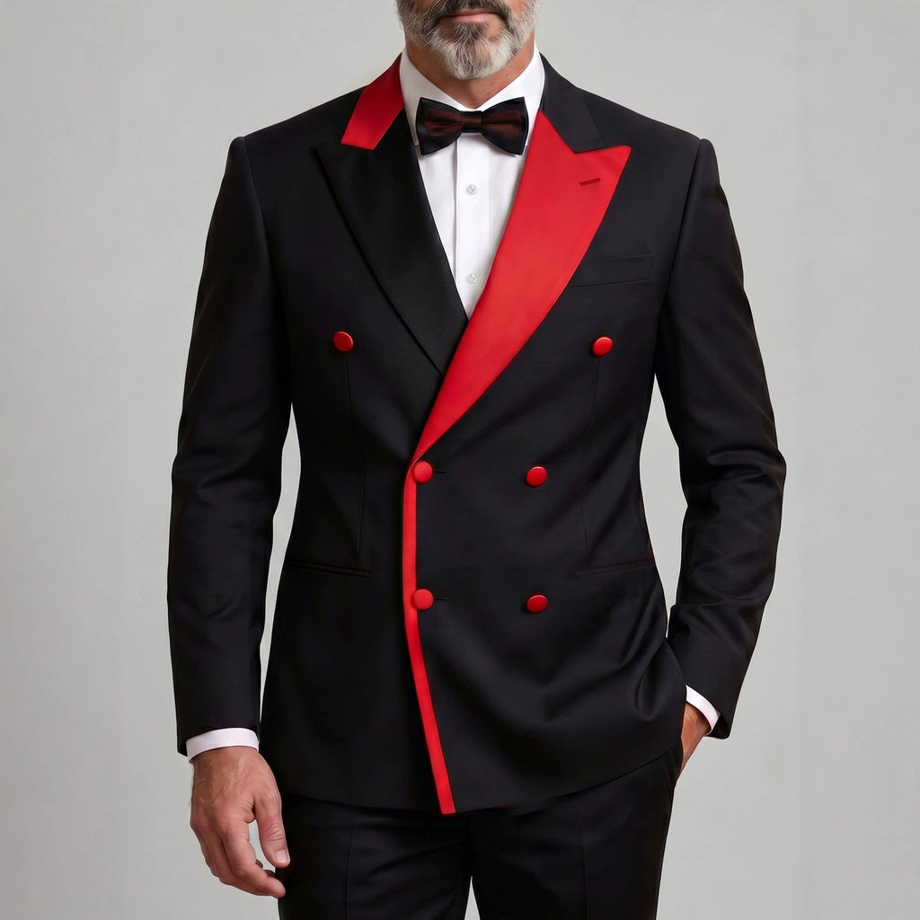 Costume d'affaires double brassard pour hommes