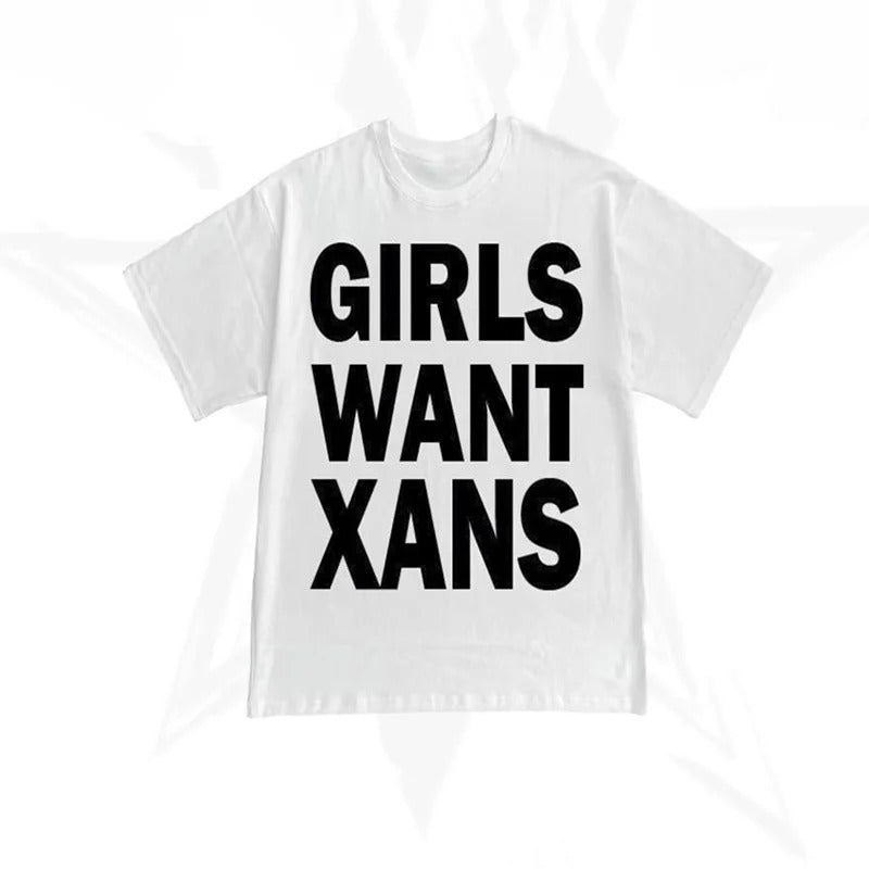 Hiphop Chic T-shirt en coton Y2K avec lettre Harajuku P
