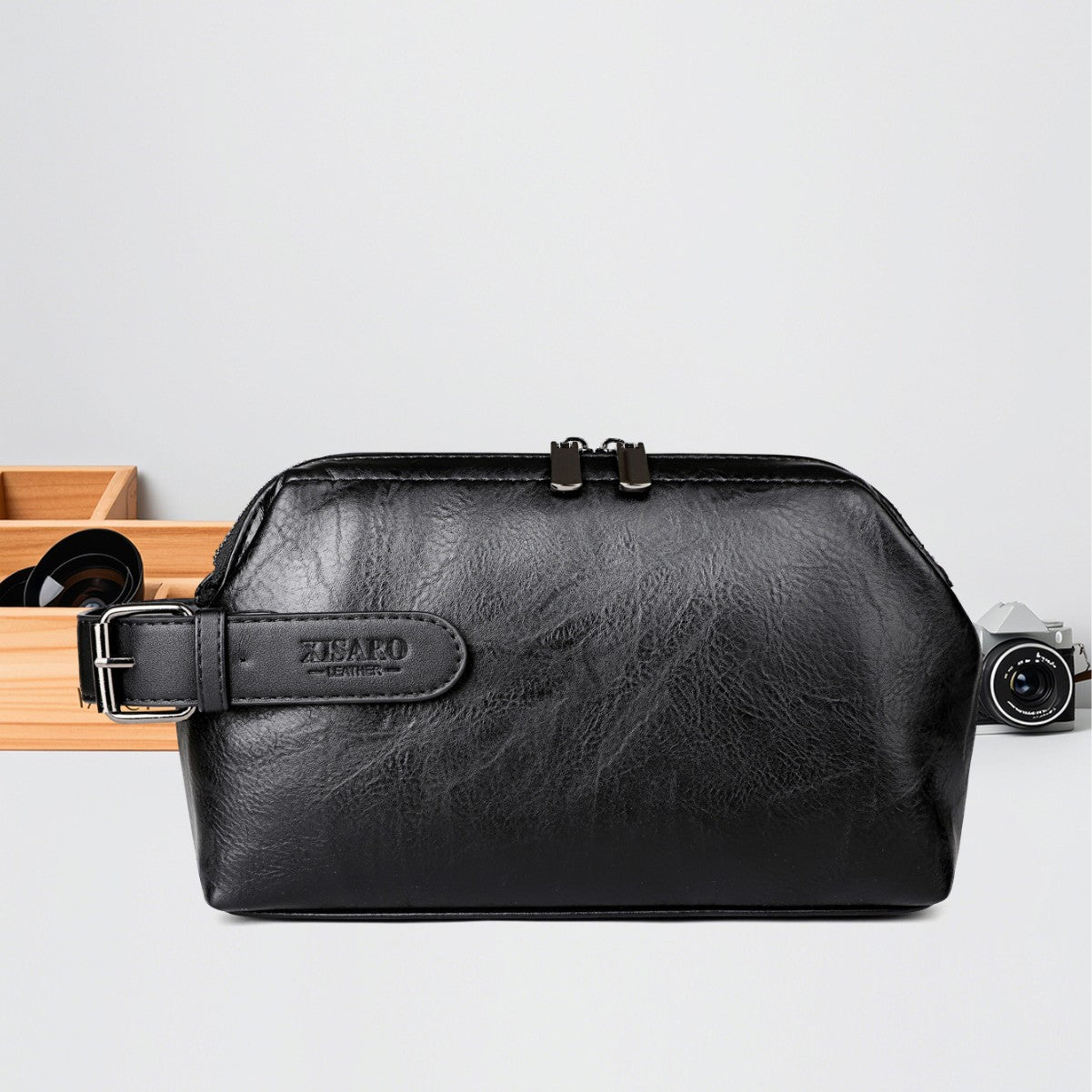 Sac à main en cuir souple pour hommes occasionnel de grande capacité