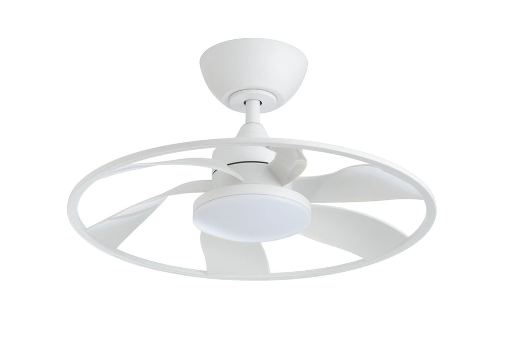 Light Pro 22 In. Ventilateur de plafond intelligent à LED Matt Blanc avec moteur DC